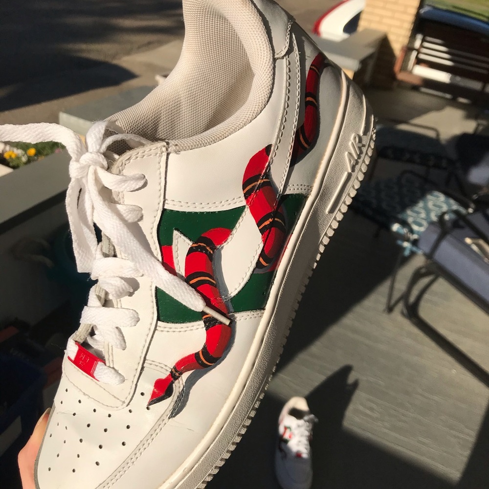 Custom Gucci Snake Air For Ones